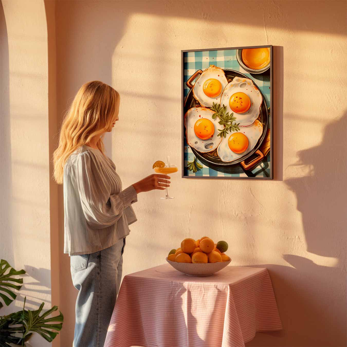 Vrolijke Sunny Side-Up Wall Art Poster