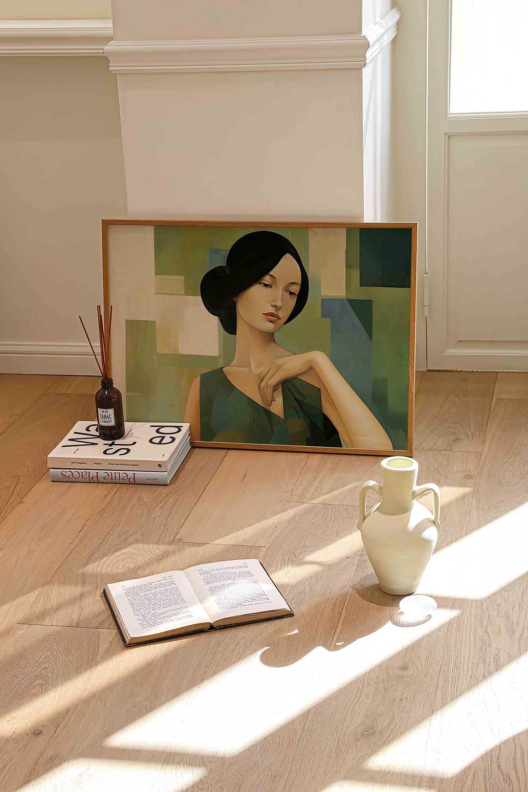 Vrouw met donkere haren Poster