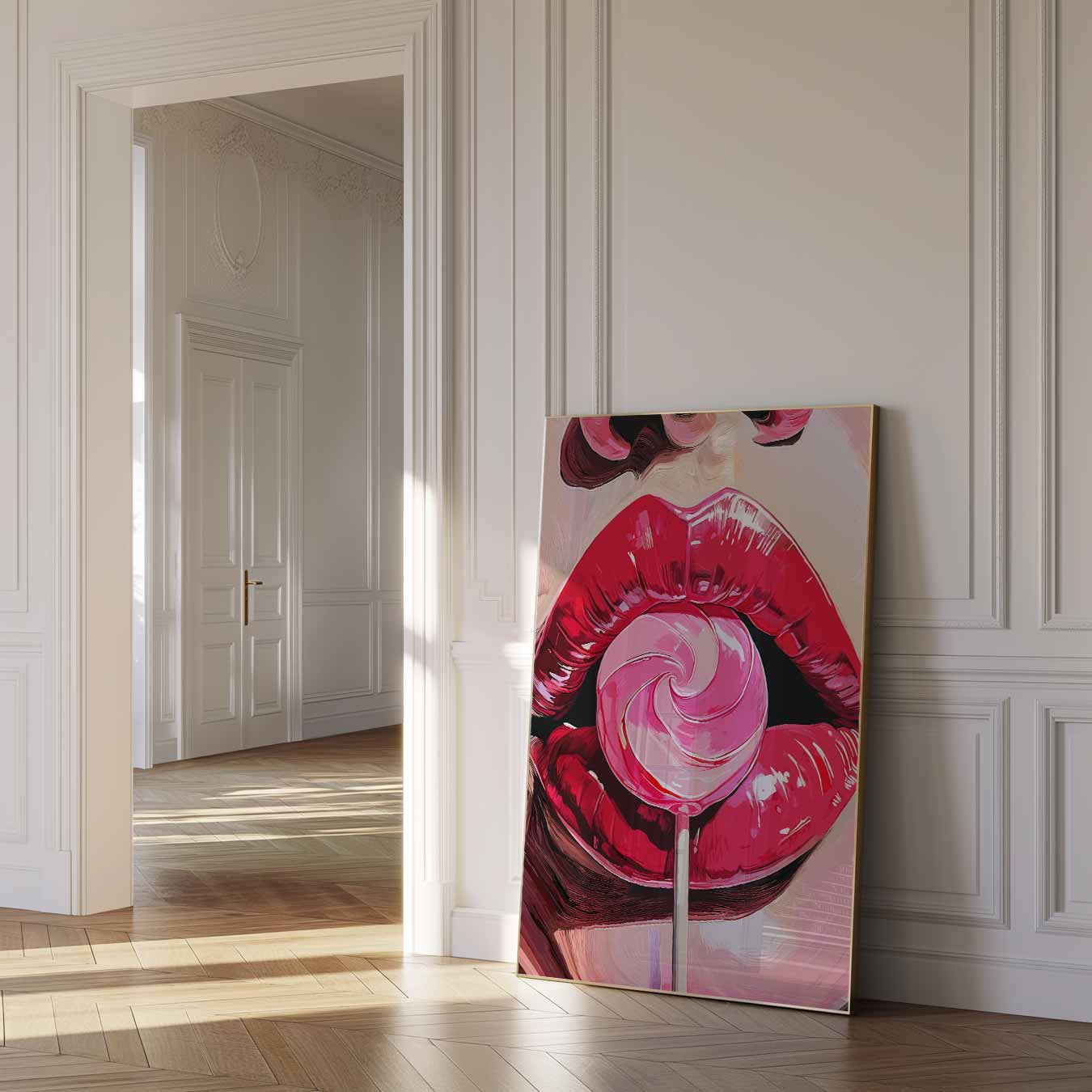 Pop Art Lolly Lips Poster