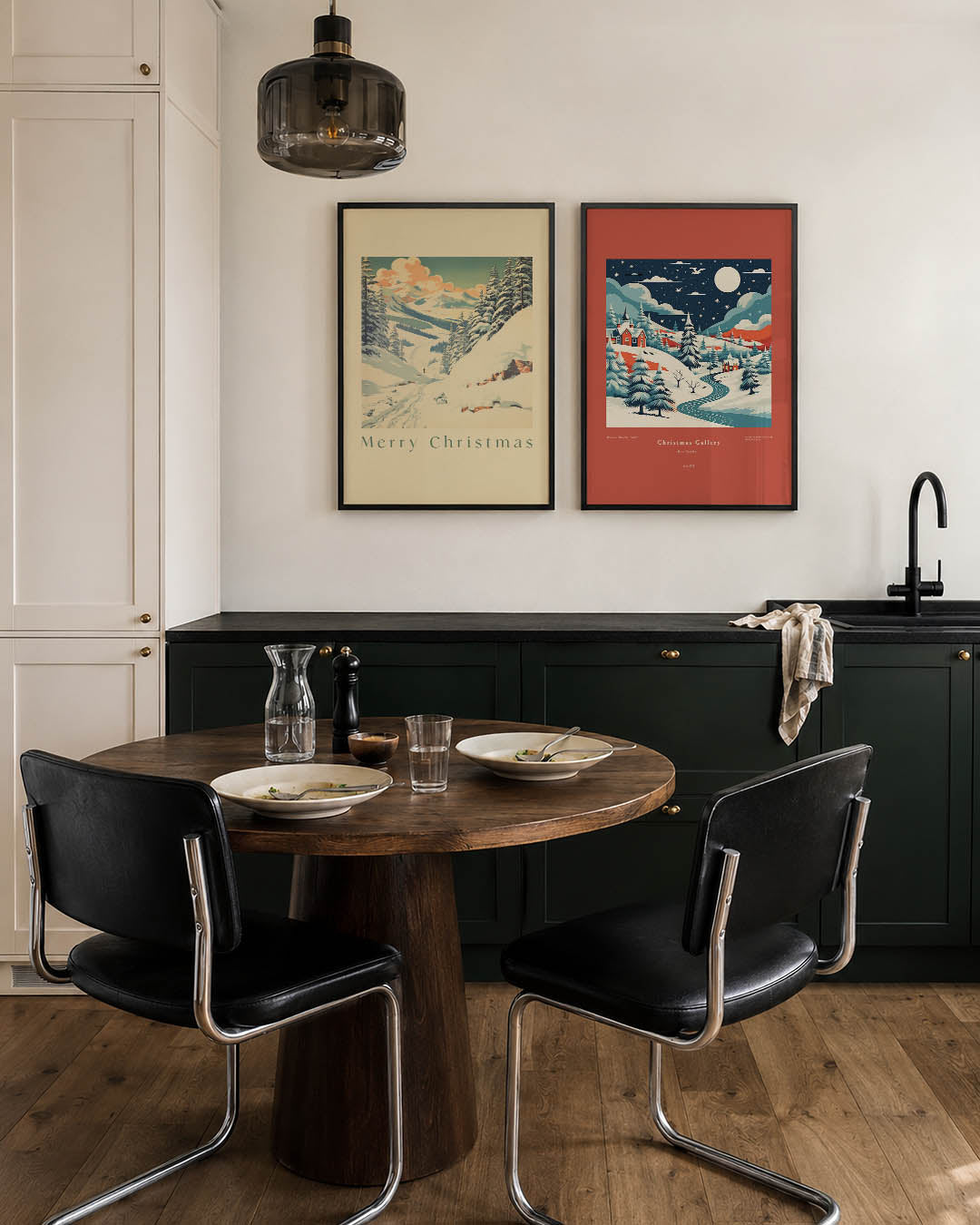 Winterlandschap en tekst Posterset