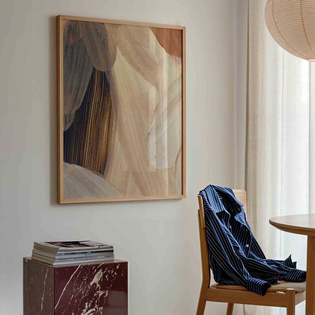 Abstracte penseelstreken Poster