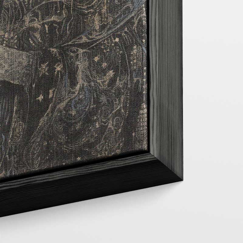 Mystieke Maan Beschouwer Kunstwerk-canvas-dibond-plexiglas-wanddecoratie-WallArtistic