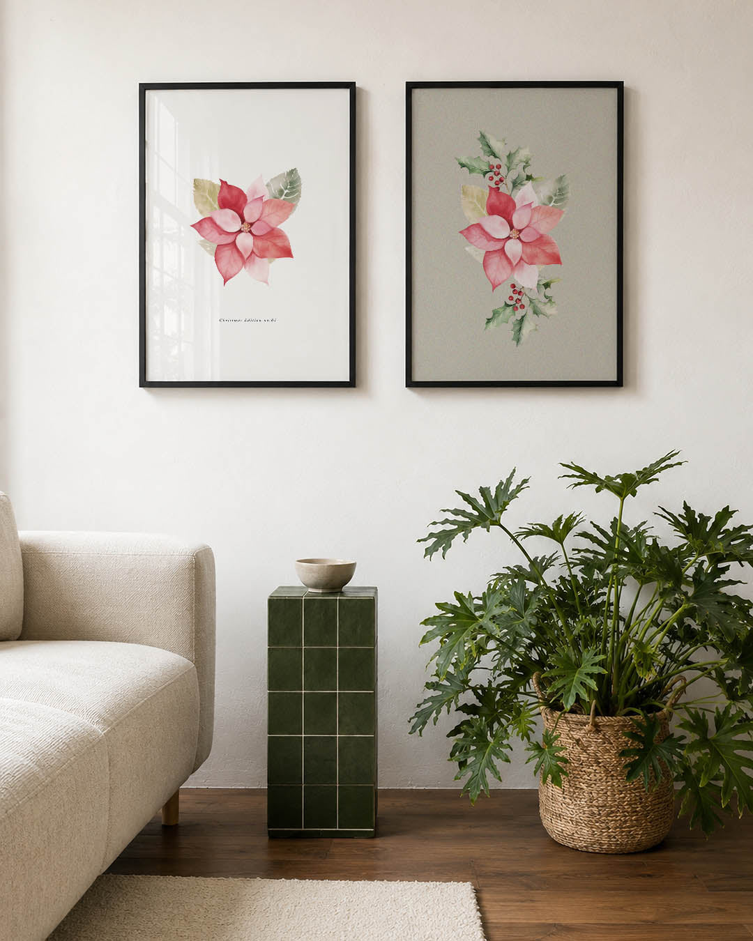 Bloem en bladeren Posterset