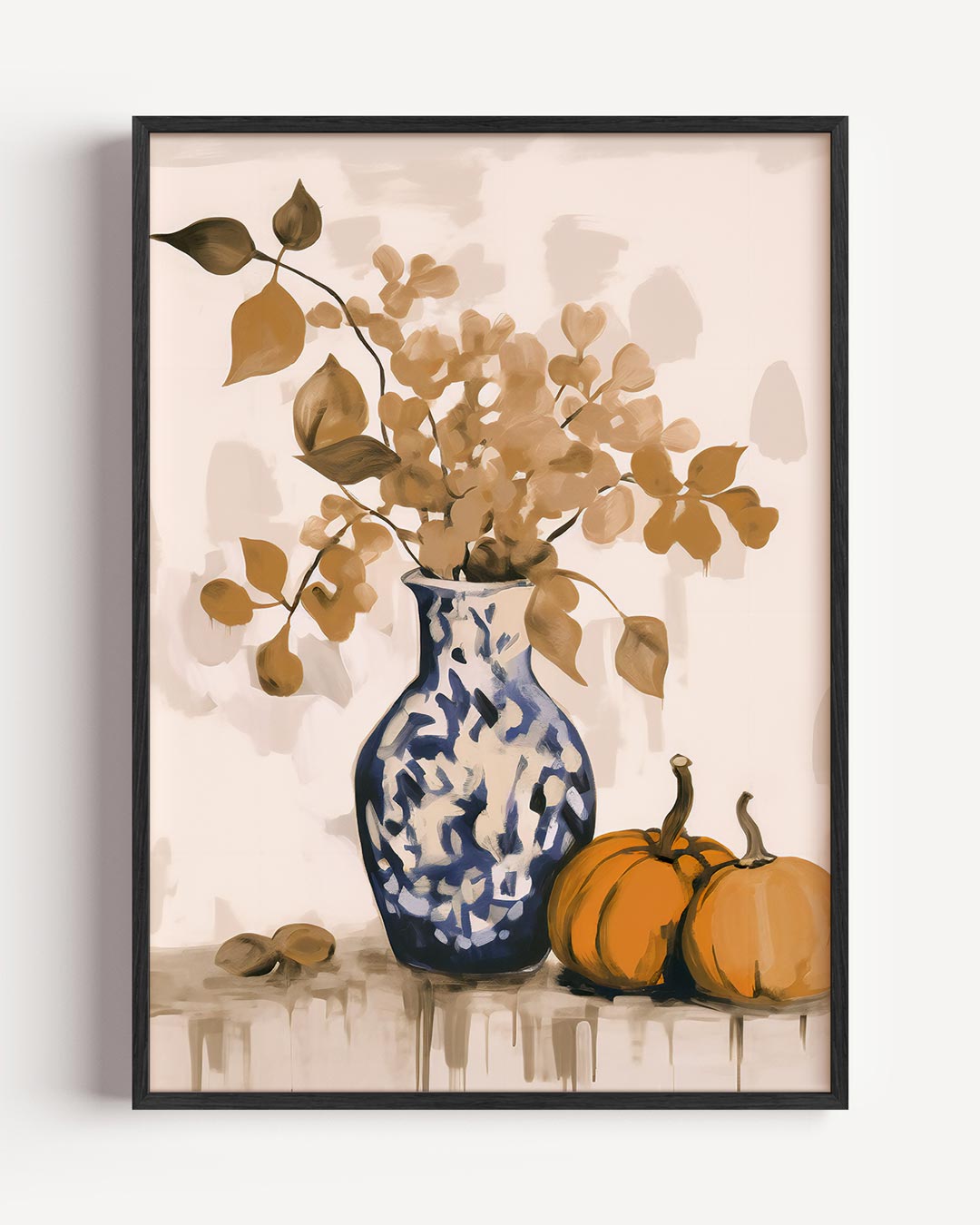 Herfstige Vaas met Pompoenen Poster-WallArtistic