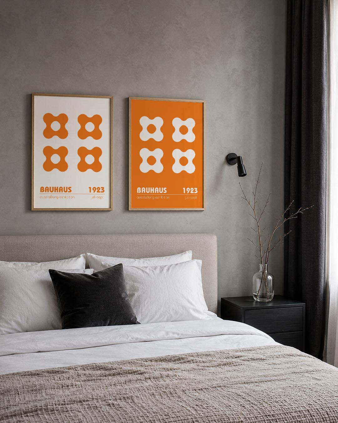 Oranje vormenspel Posterset