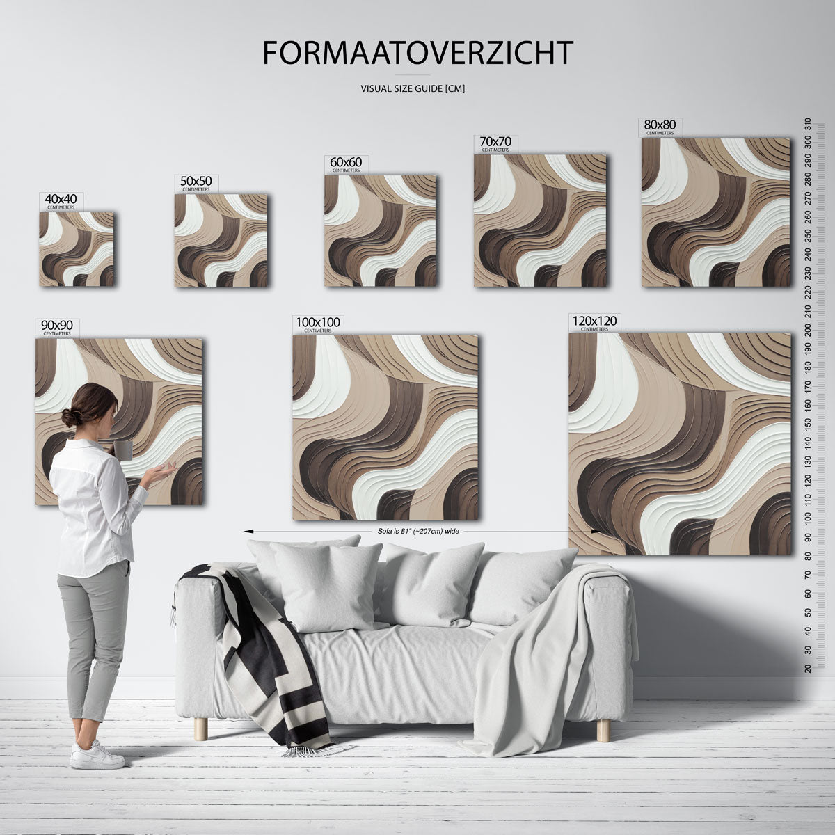Golvende lijnen Poster