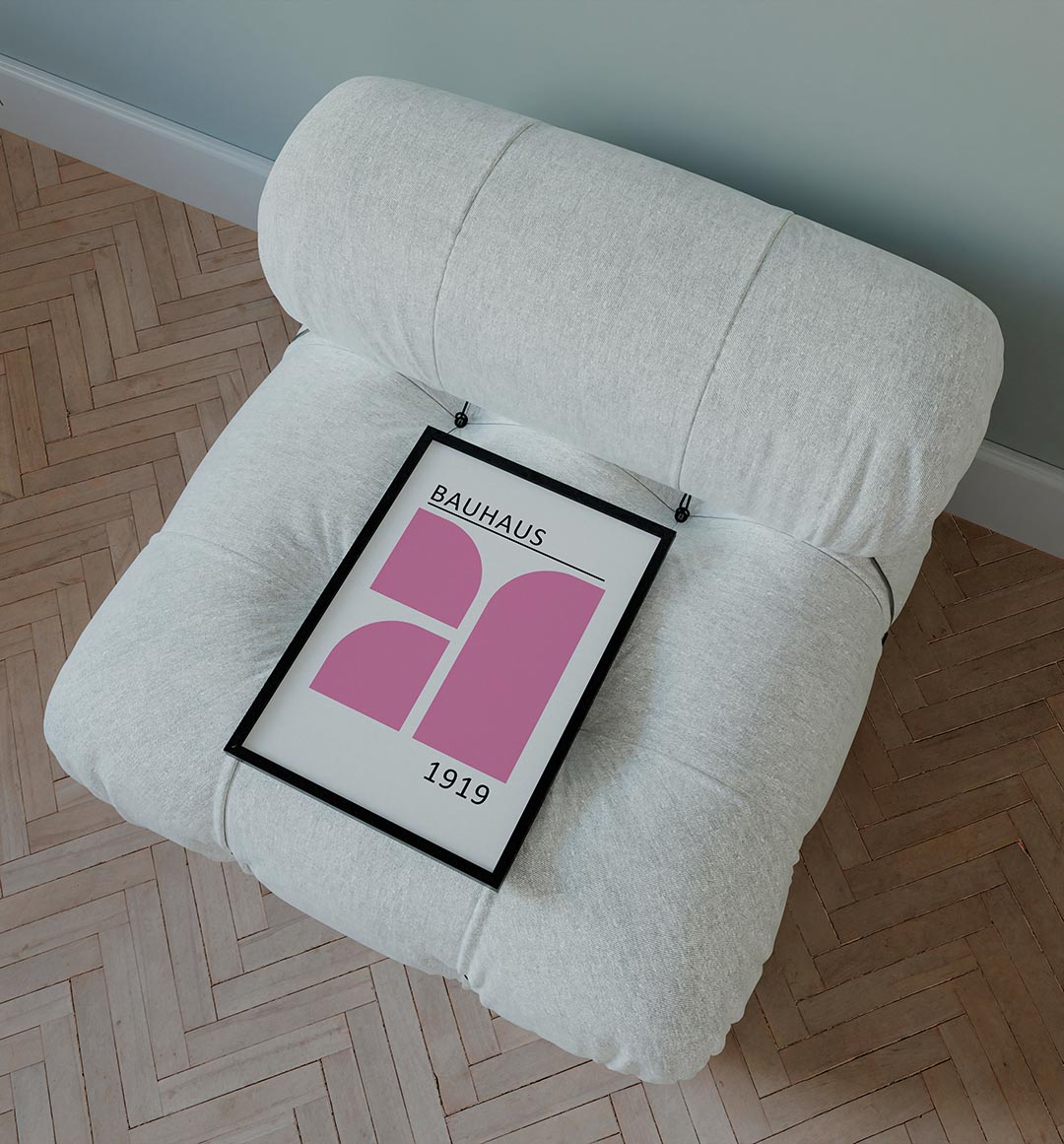 Roze vlakverdeling Poster