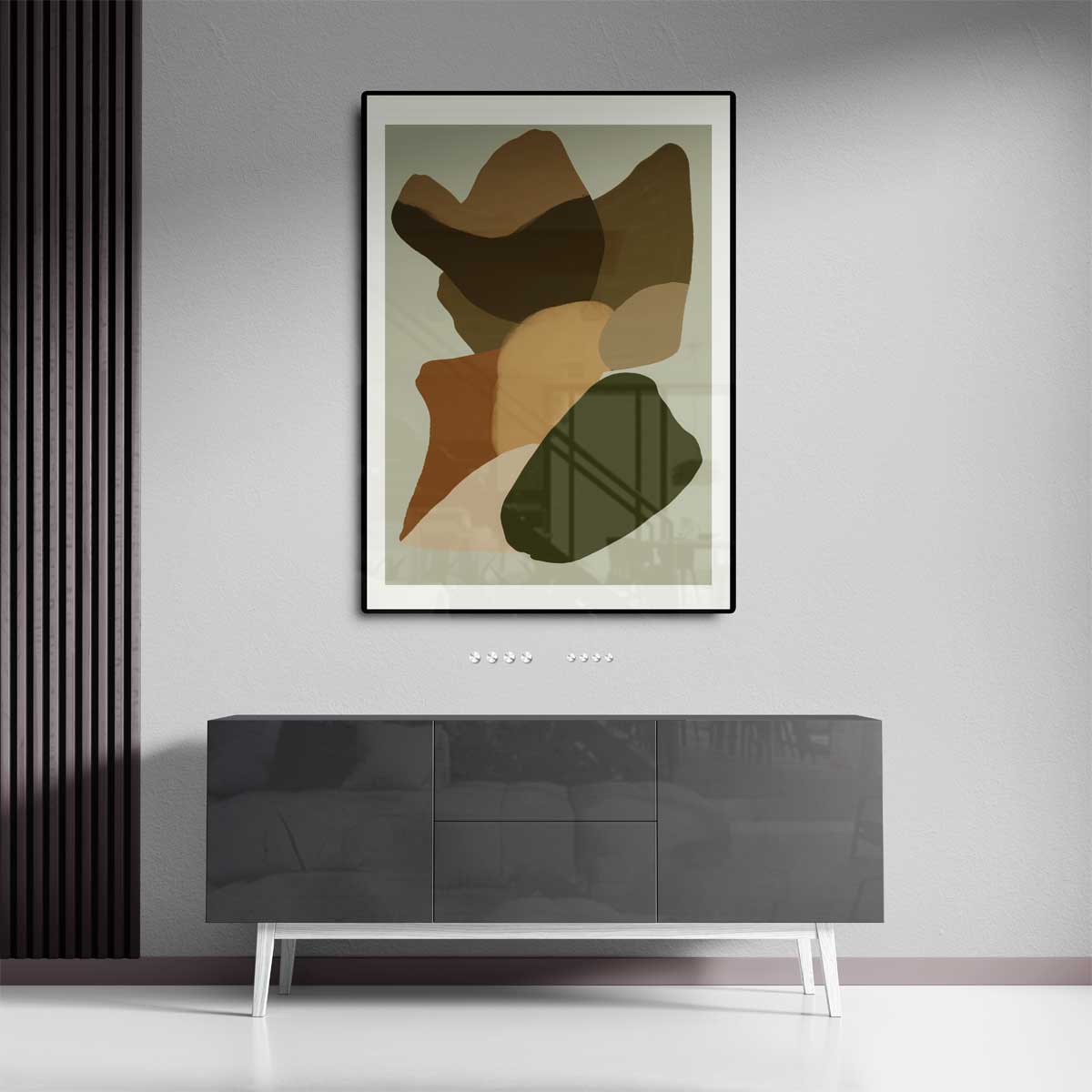Abstracte Aardetinten Kunstwerk-canvas-dibond-plexiglas-wanddecoratie-WallArtistic
