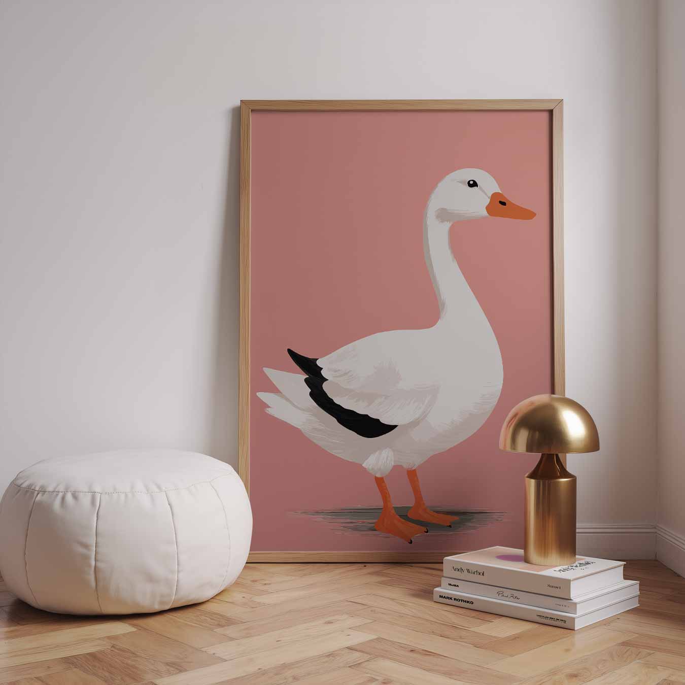 Elegante Gans Illustratie Poster-WallArtistic