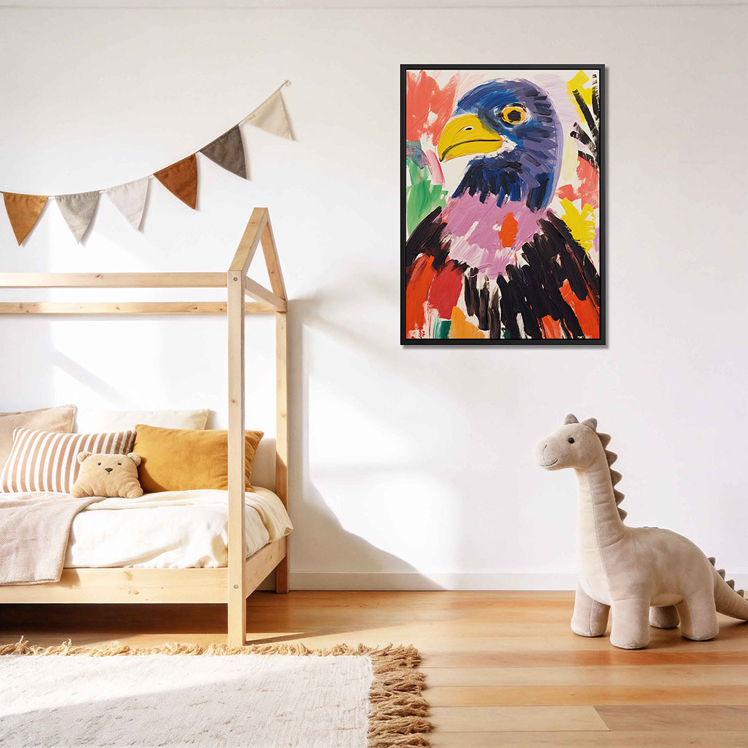 Vogels in levendige kleuren Kunstwerk