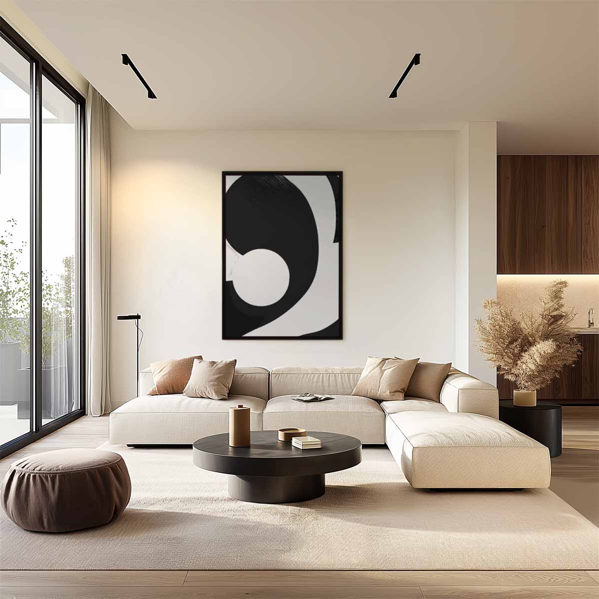 Abstracte Contrasten Kunstwerk-canvas-dibond-plexiglas-wanddecoratie-WallArtistic