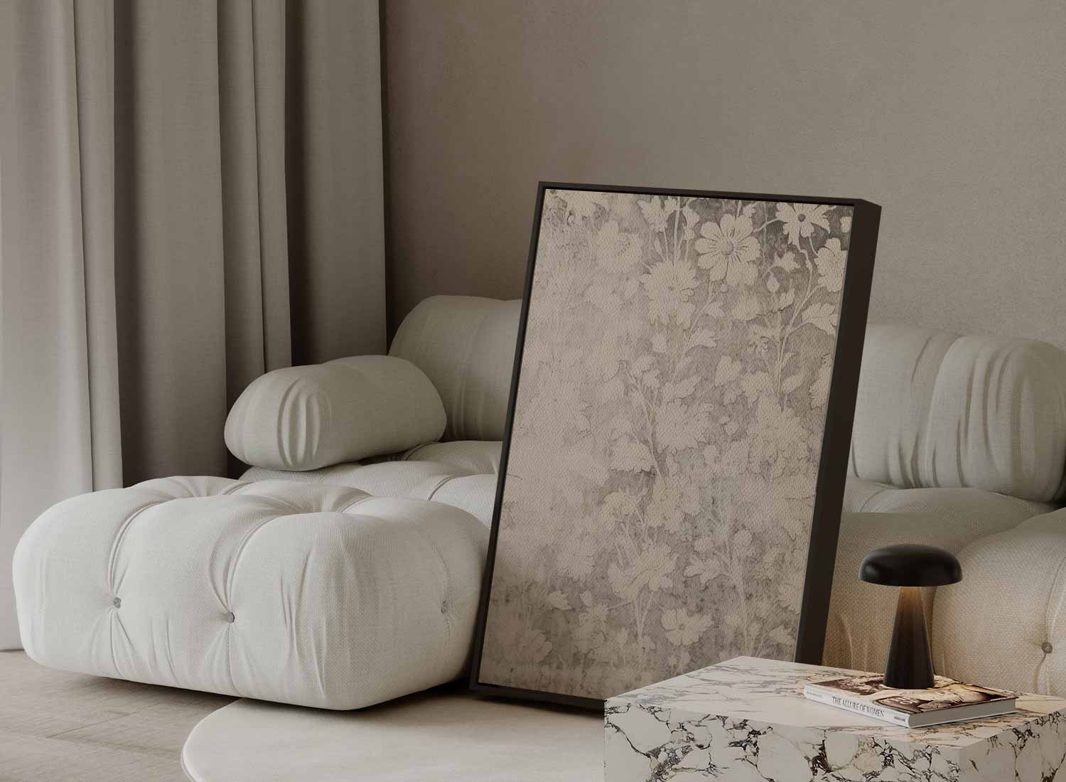 Bloemige Droomwereld Kunstwerk-canvas-dibond-plexiglas-wanddecoratie-WallArtistic