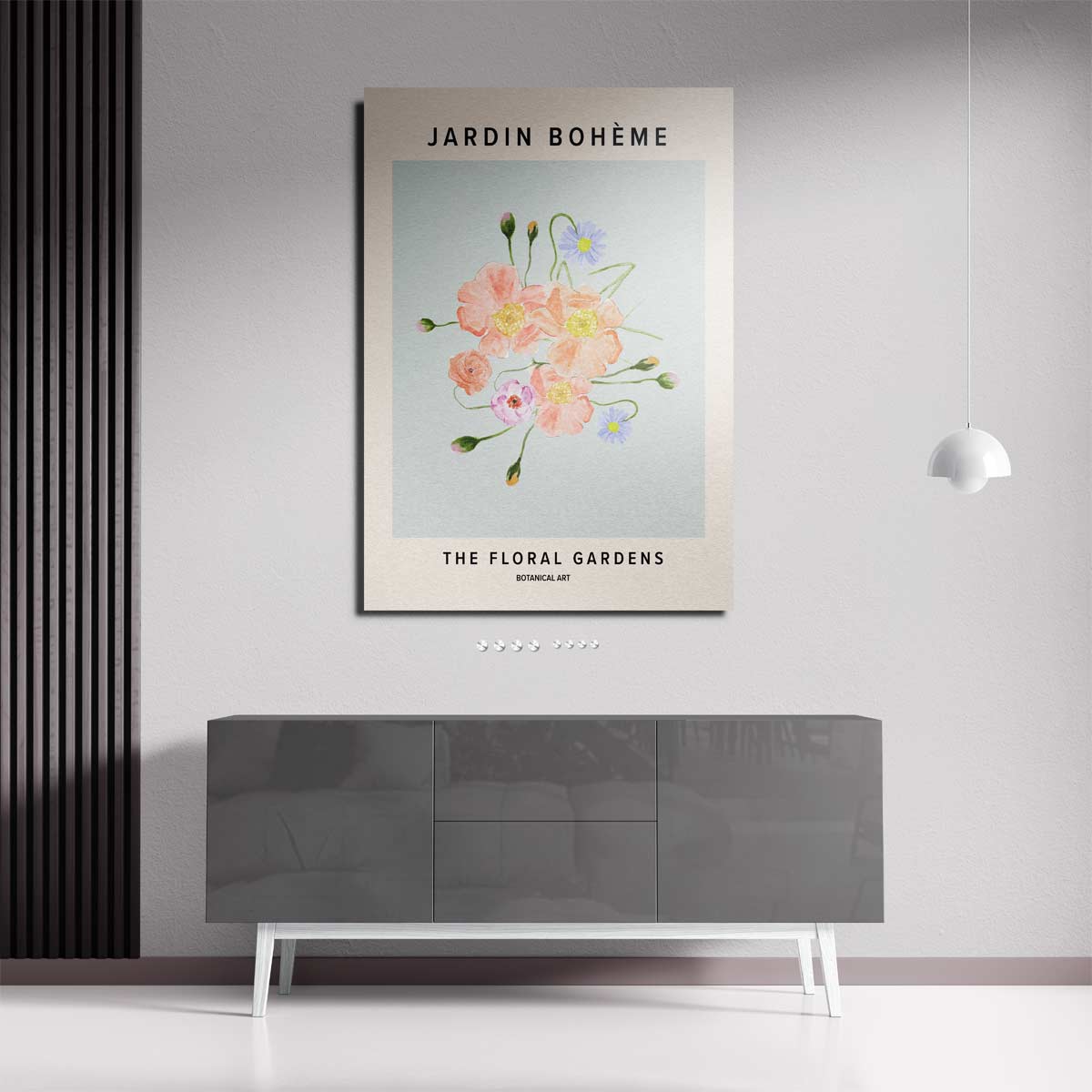 Bloeiende Bohemien Tuin Kunstwerk-canvas-dibond-plexiglas-wanddecoratie-WallArtistic