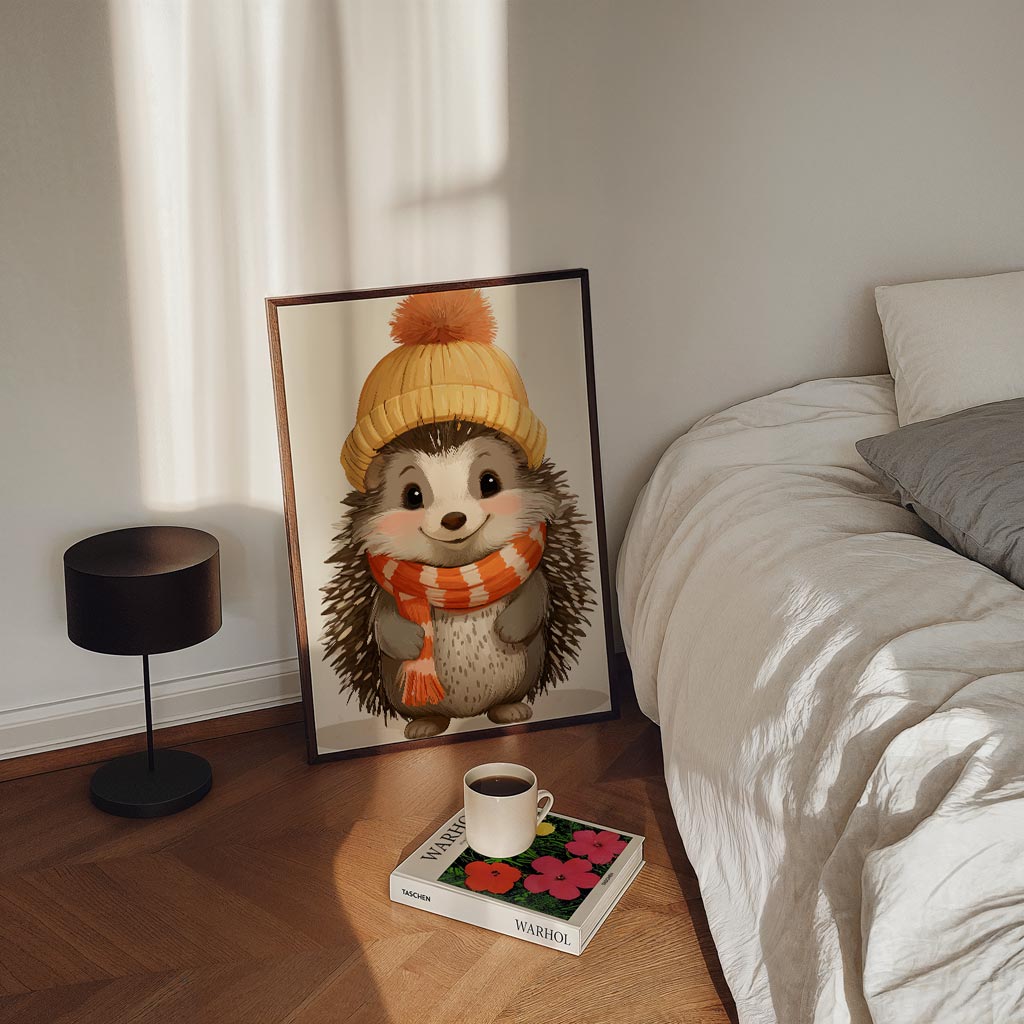 Schattige Egel Winterposter-WallArtistic