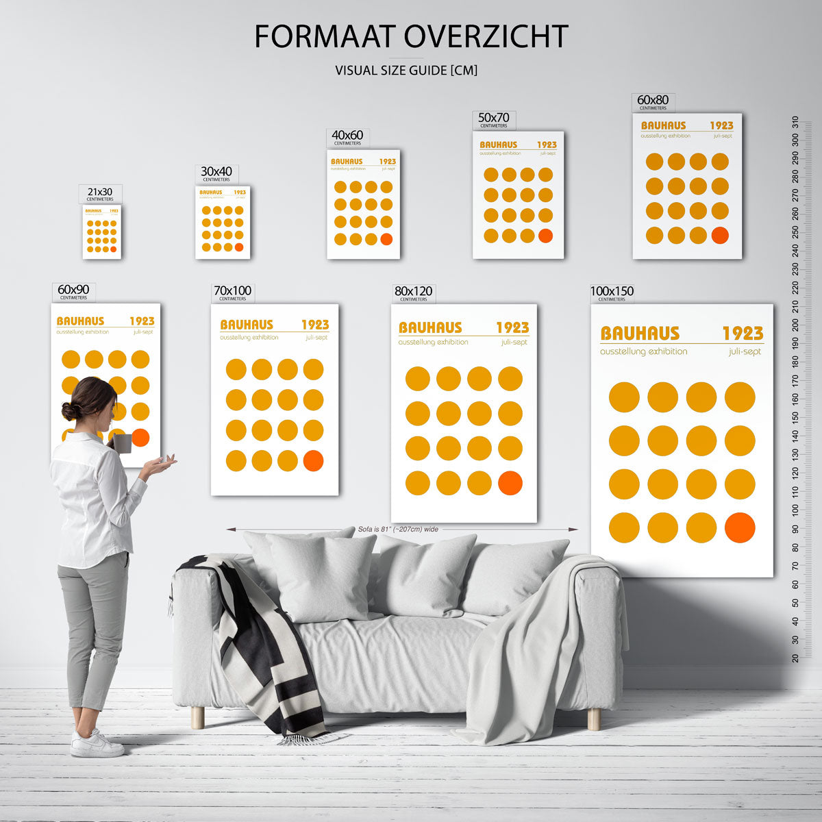 Cirkelpatroon en kleur Poster