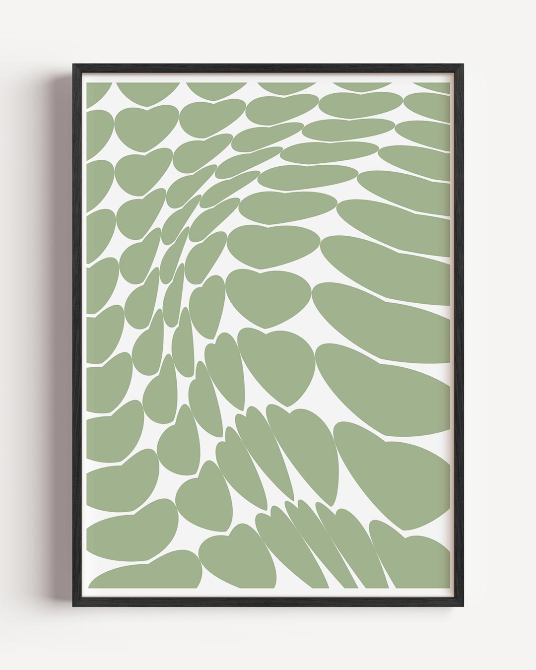 Groene Hartjes Droomposter-WallArtistic