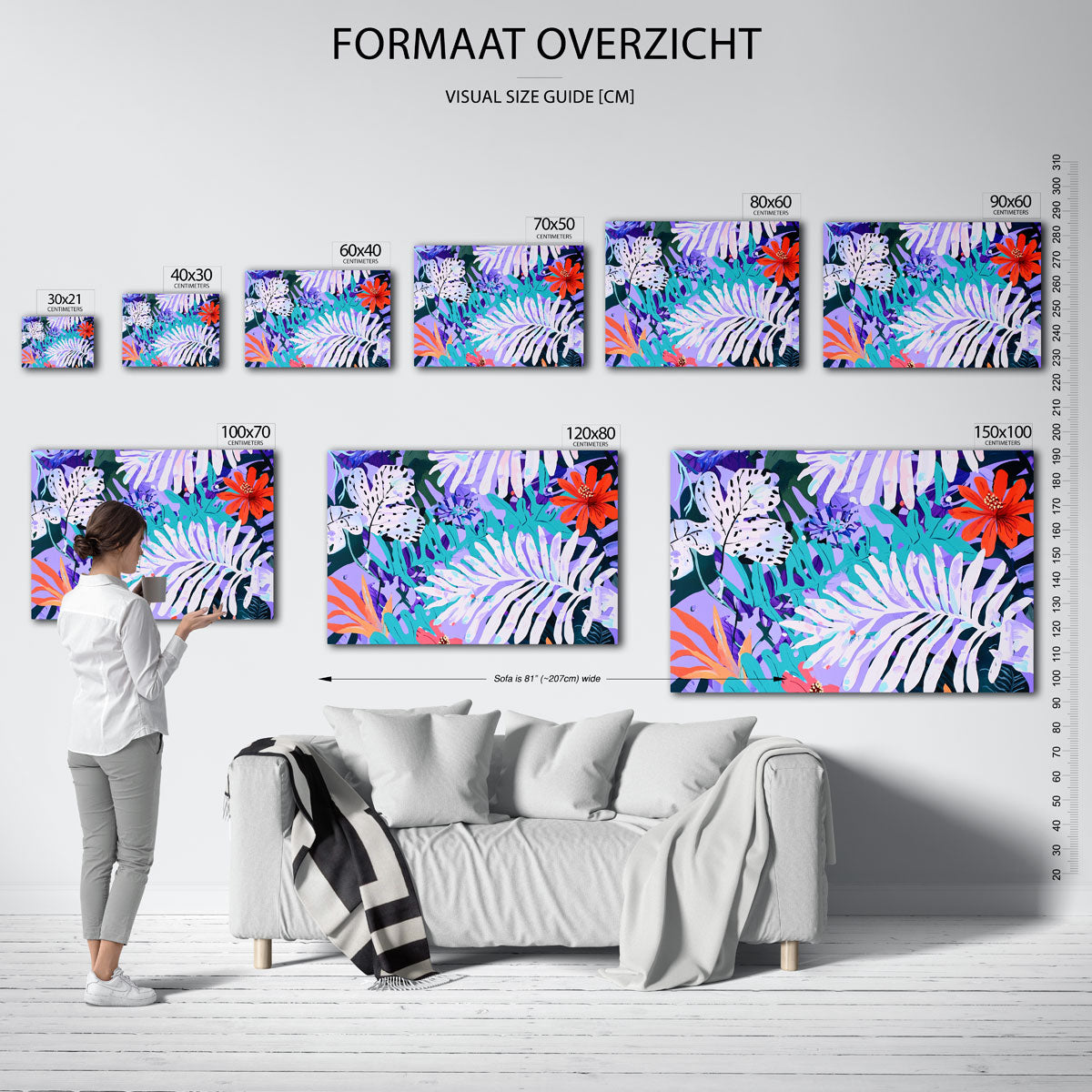 Bladeren en bloemen Poster