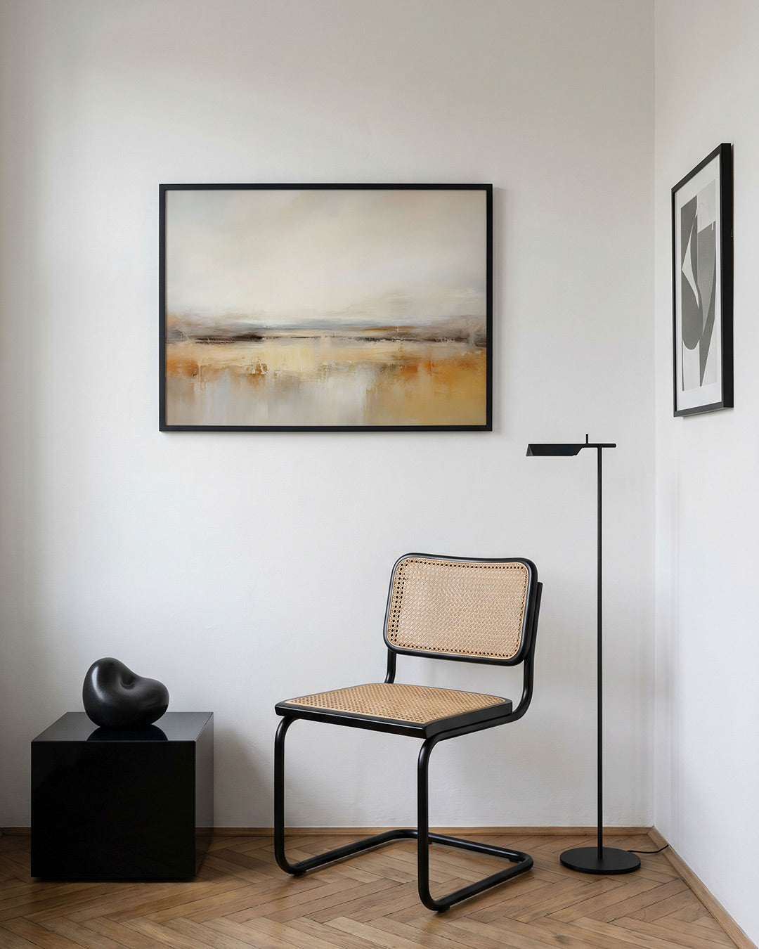 Landschap in beige Poster