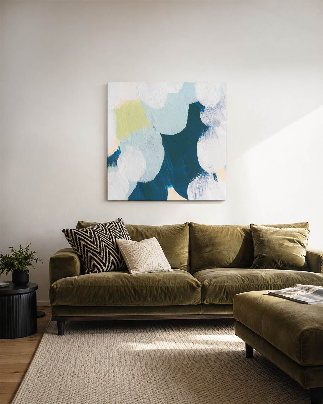 Vloeiende kleurencompositie Kunstwerk