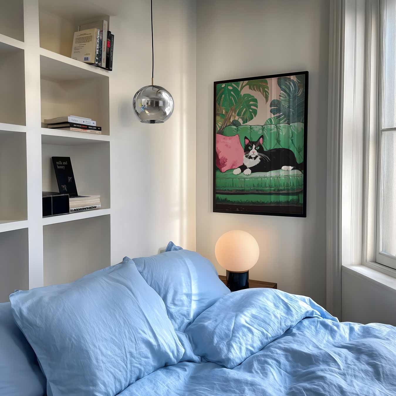 Kat op de Bank Poster-WallArtistic