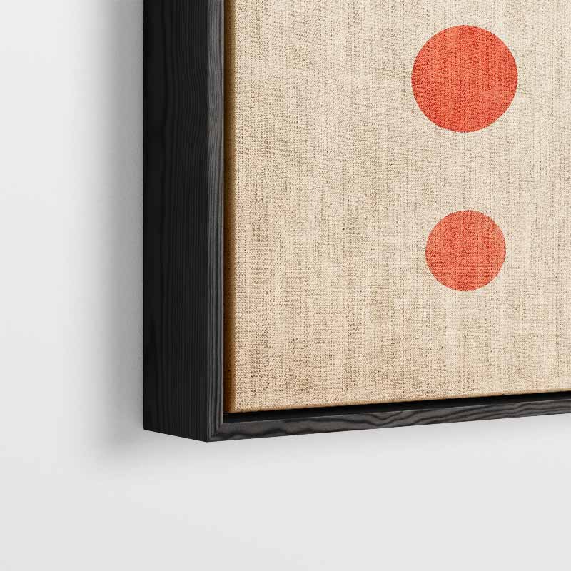Minimalistisch Rood Cirkelkunstwerk-canvas-dibond-plexiglas-wanddecoratie-WallArtistic