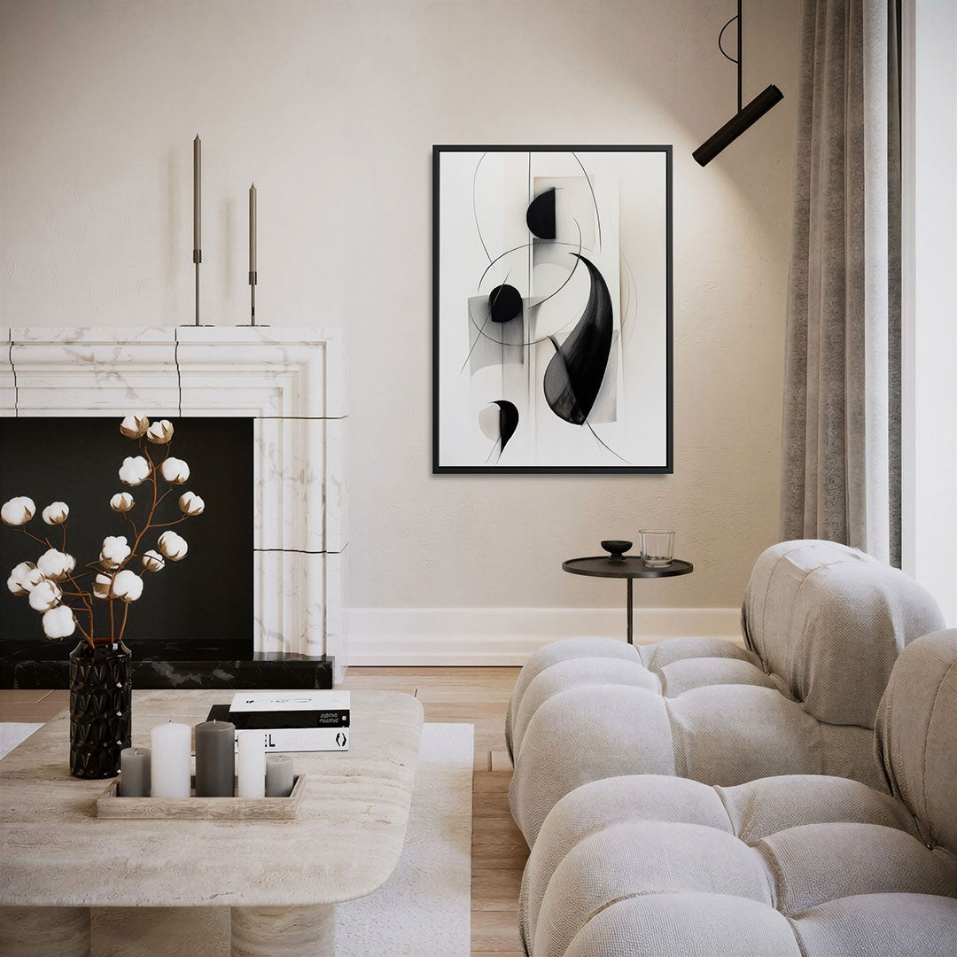 Vloeiende lijnen compositie Kunstwerk
