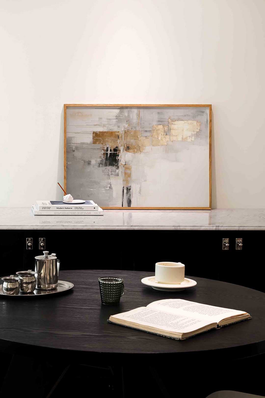 Abstracte gouden vormen Poster