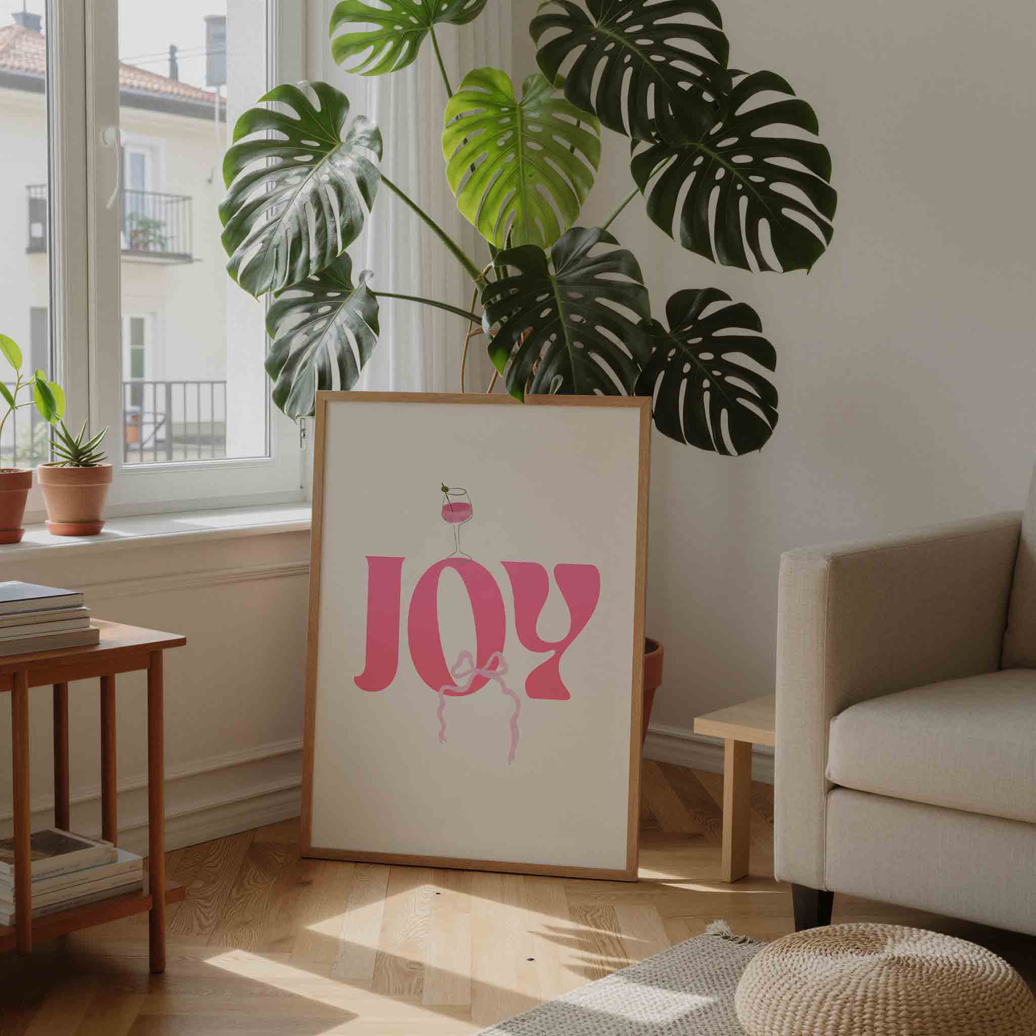 Joy roze letters Poster