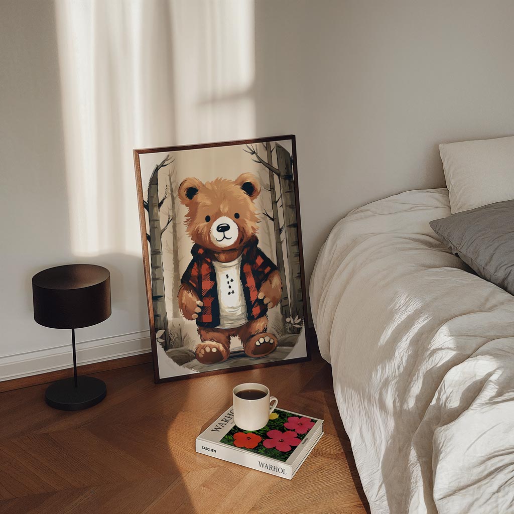 Stoere Berenvriend Poster-WallArtistic