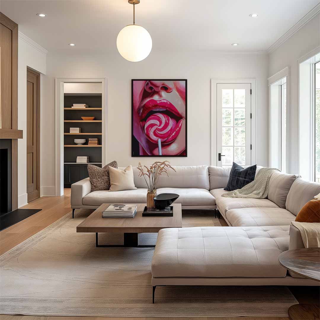 Verleidelijke Lolipop Kunstwerk-canvas-dibond-plexiglas-wanddecoratie-WallArtistic