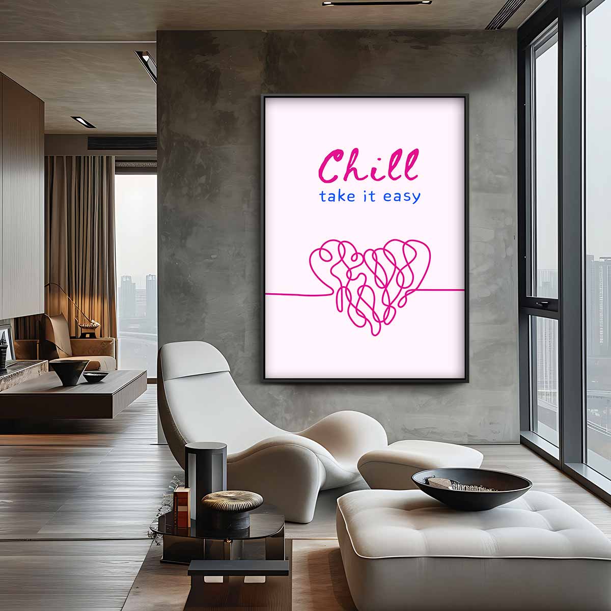 Chill Hart Kunstwerk Kunstwerk-canvas-dibond-plexiglas-wanddecoratie-WallArtistic