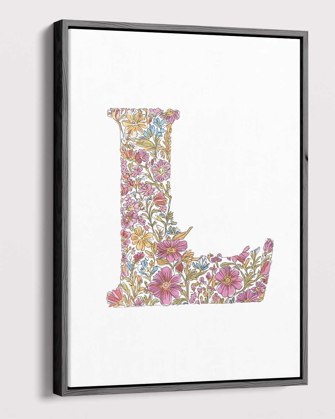 Bloemrijk Alfabet L Kunstwerk-canvas-dibond-plexiglas-wanddecoratie-WallArtistic