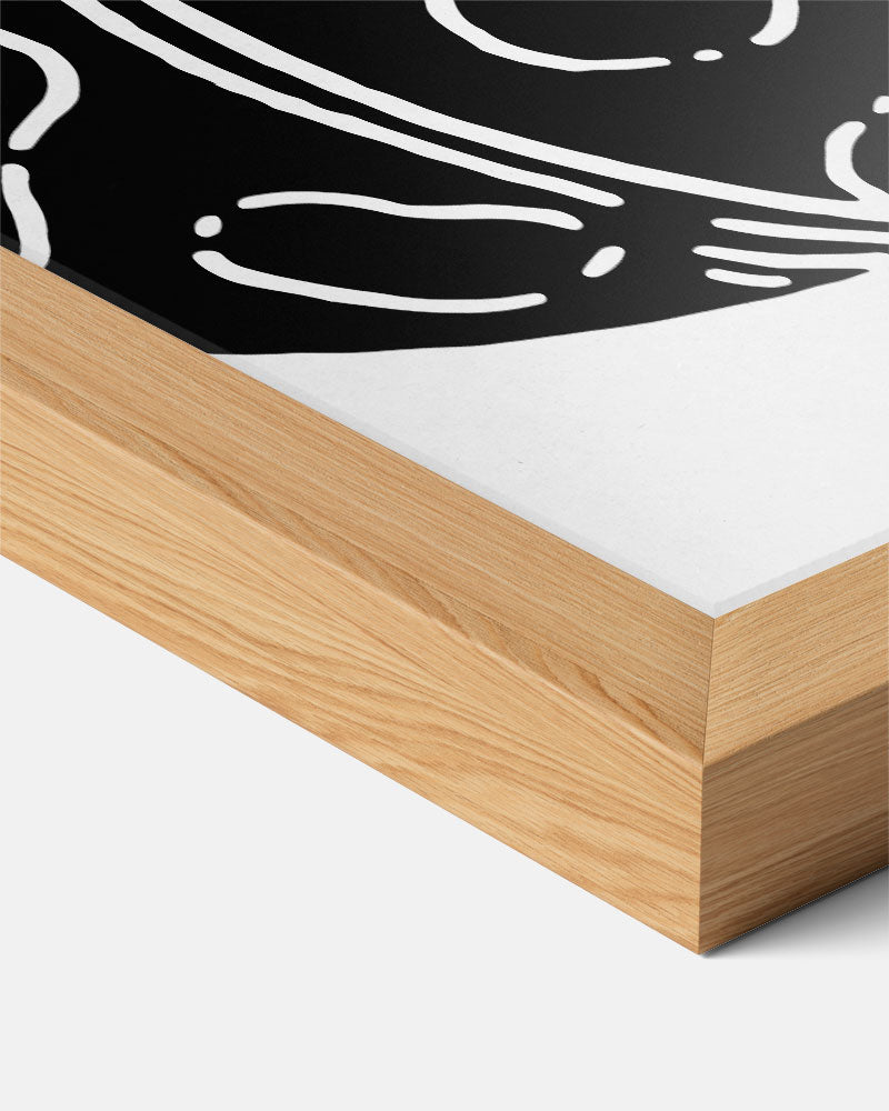 Zwart-wit schelpenkunstposter-WallArtistic