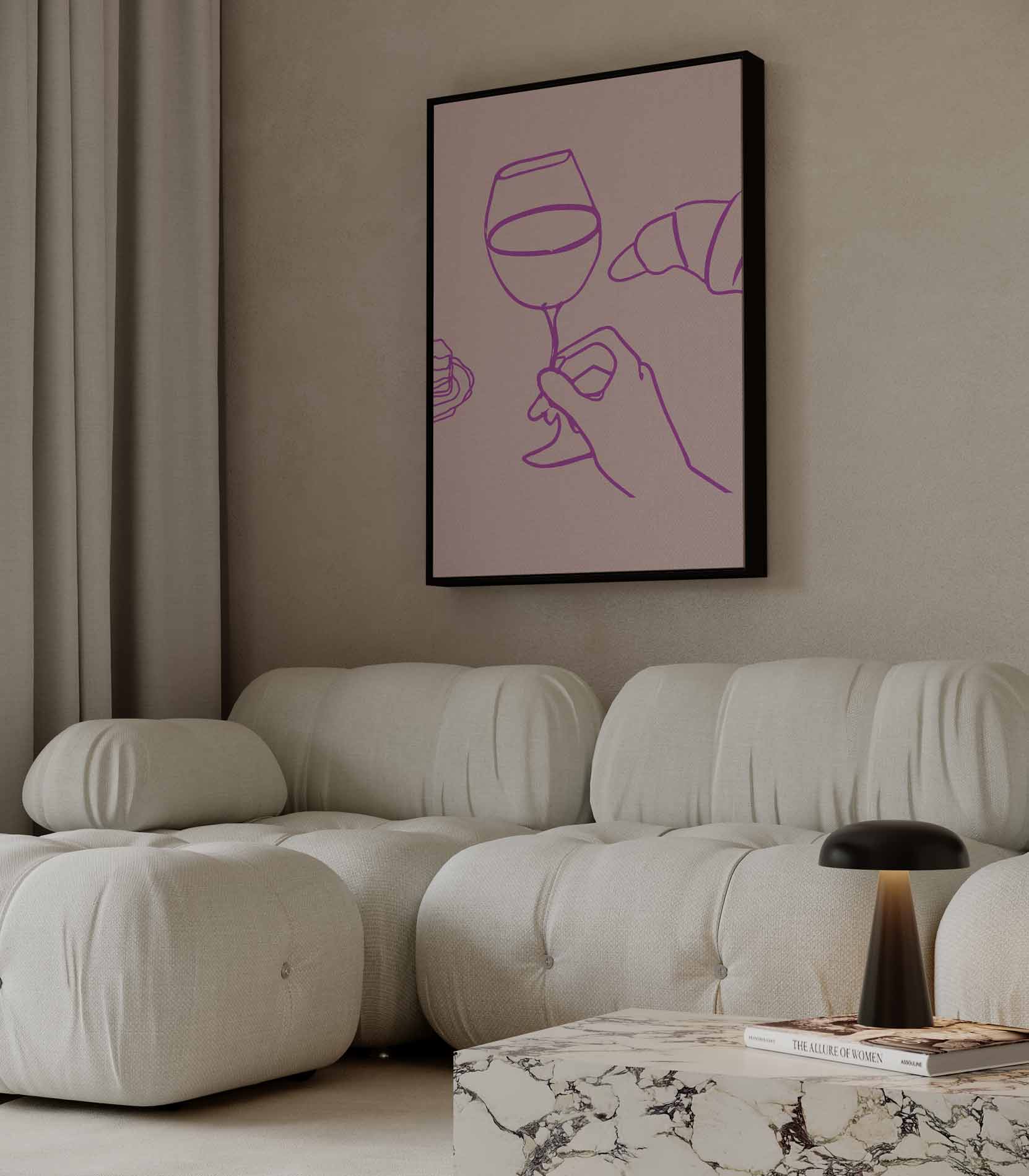 Lekkernijen in Lijn Kunstwerk-canvas-dibond-plexiglas-wanddecoratie-WallArtistic