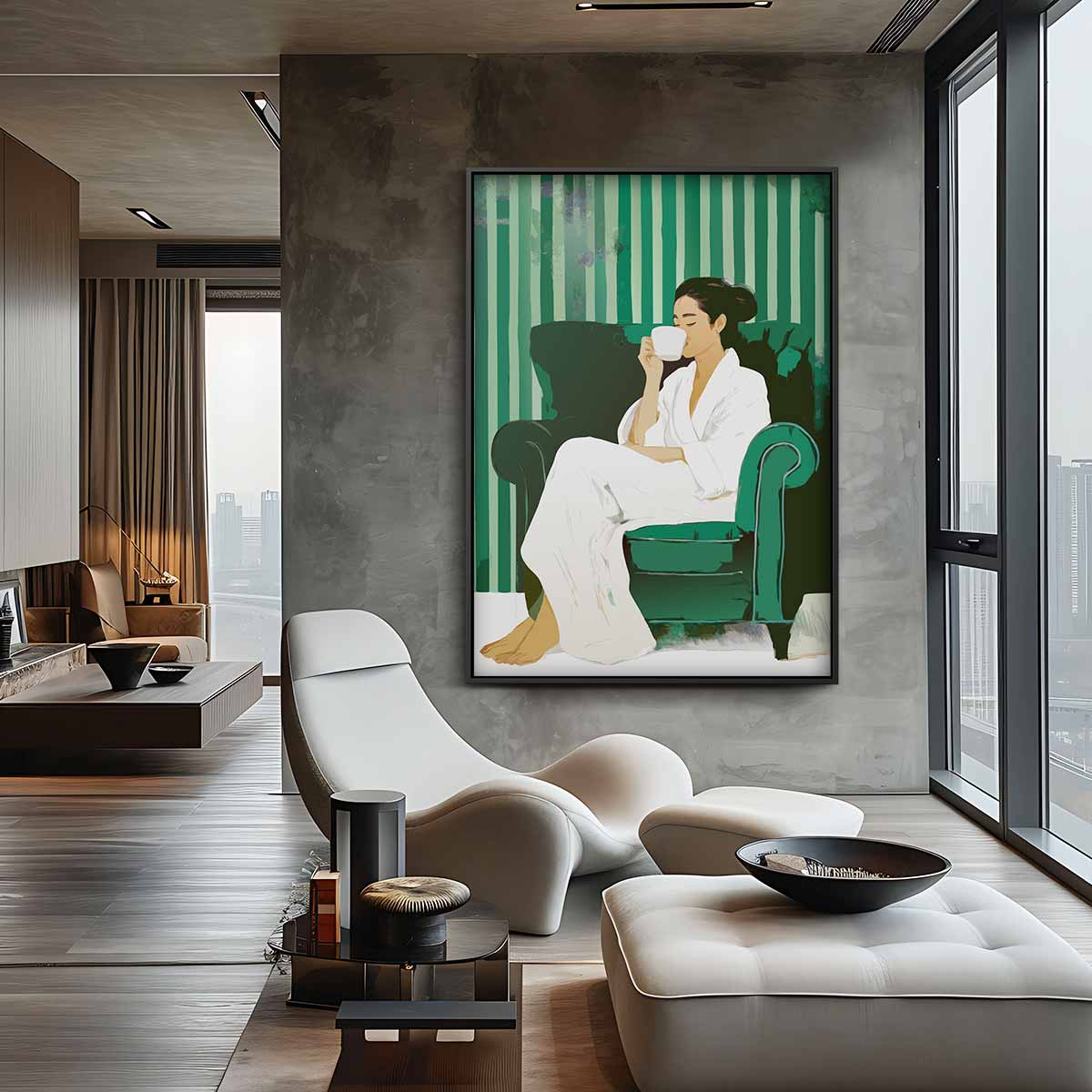 Ontspannen Ochtendmoment Kunstwerk-canvas-dibond-plexiglas-wanddecoratie-WallArtistic