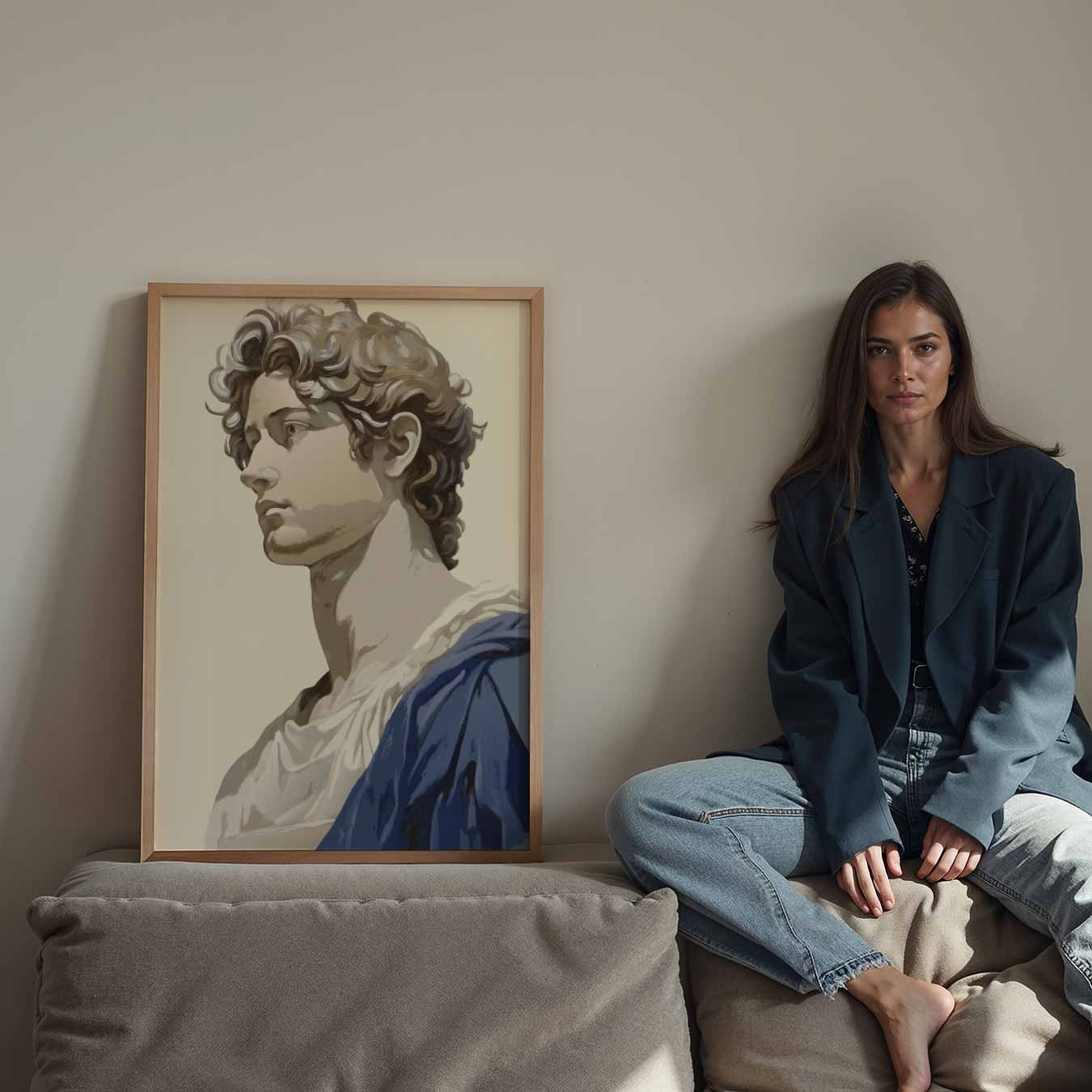 Klassiek Beauté Portret Poster-WallArtistic