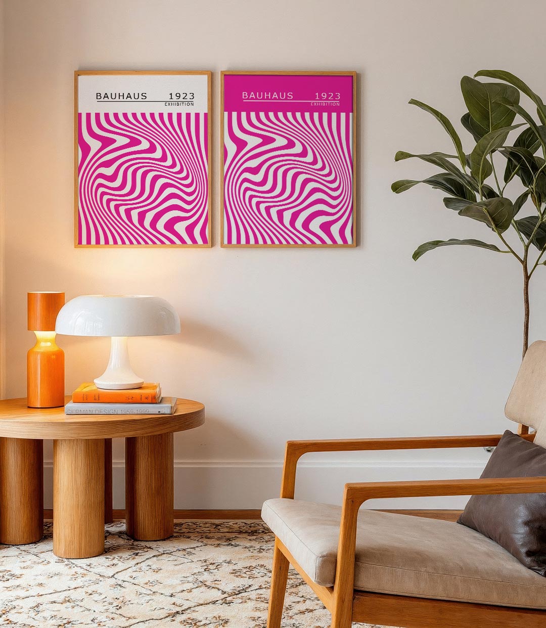 Golvend lijnenspel Posterset