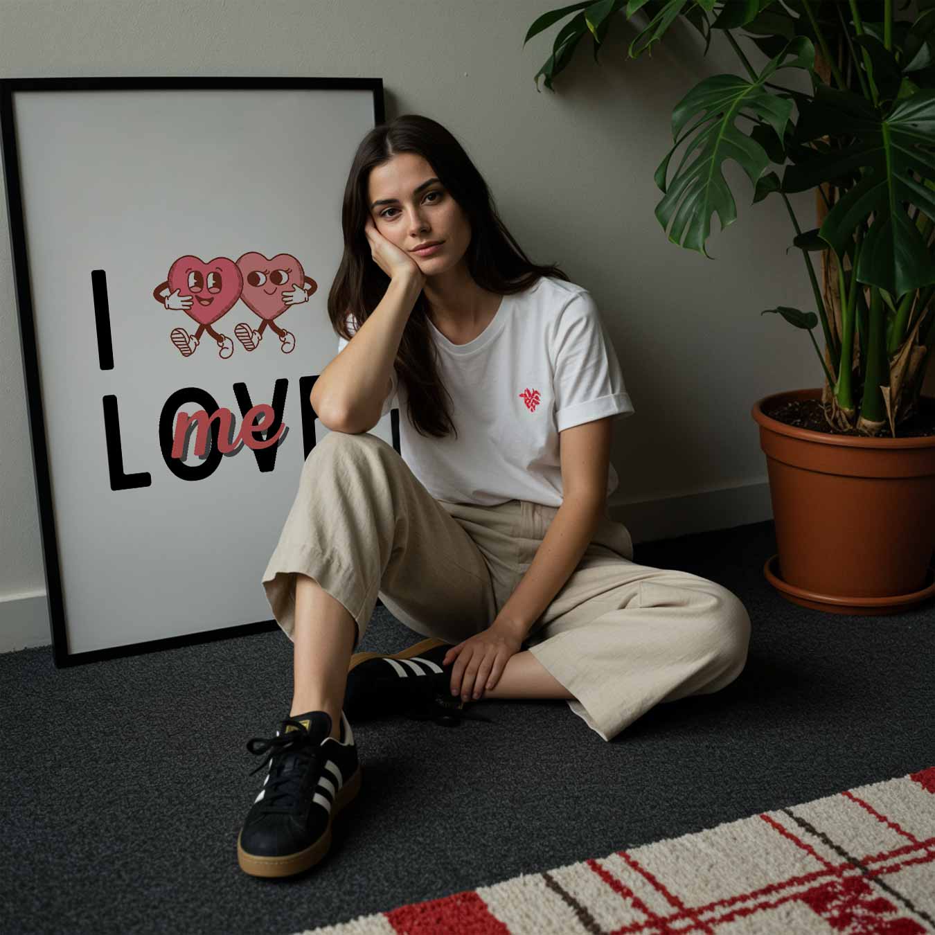 Zelfliefde Knuffel Poster-WallArtistic