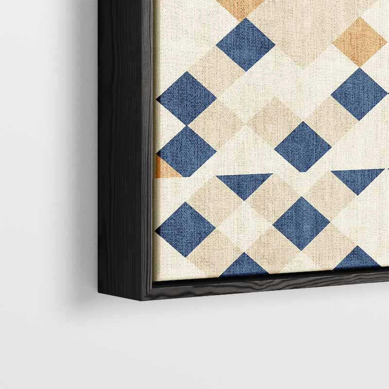 Geometrische Patronen Mozaïek Kunstwerk-canvas-dibond-plexiglas-wanddecoratie-WallArtistic