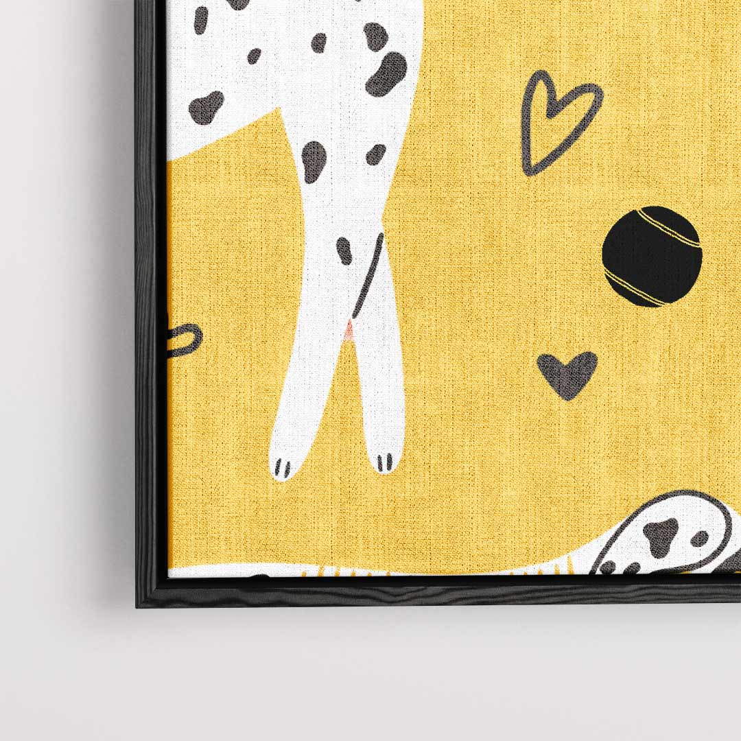 Vrolijk Dalmatiër Patroon Kunstwerk-canvas-dibond-plexiglas-wanddecoratie-WallArtistic
