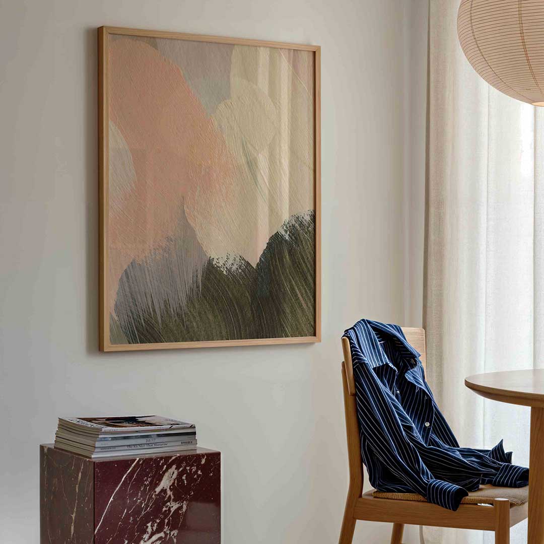 Abstracte penseelstreken Poster