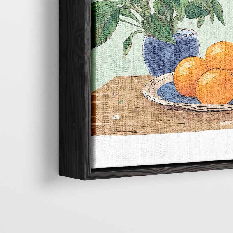 "Rustieke Stilleven met Mandarijnen" Kunstwerk-canvas-dibond-plexiglas-wanddecoratie-WallArtistic