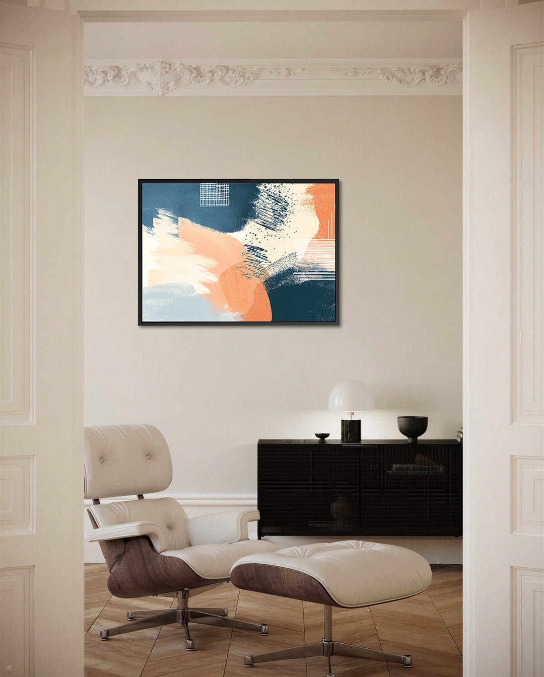 Dynamische kleurencompositie Kunstwerk