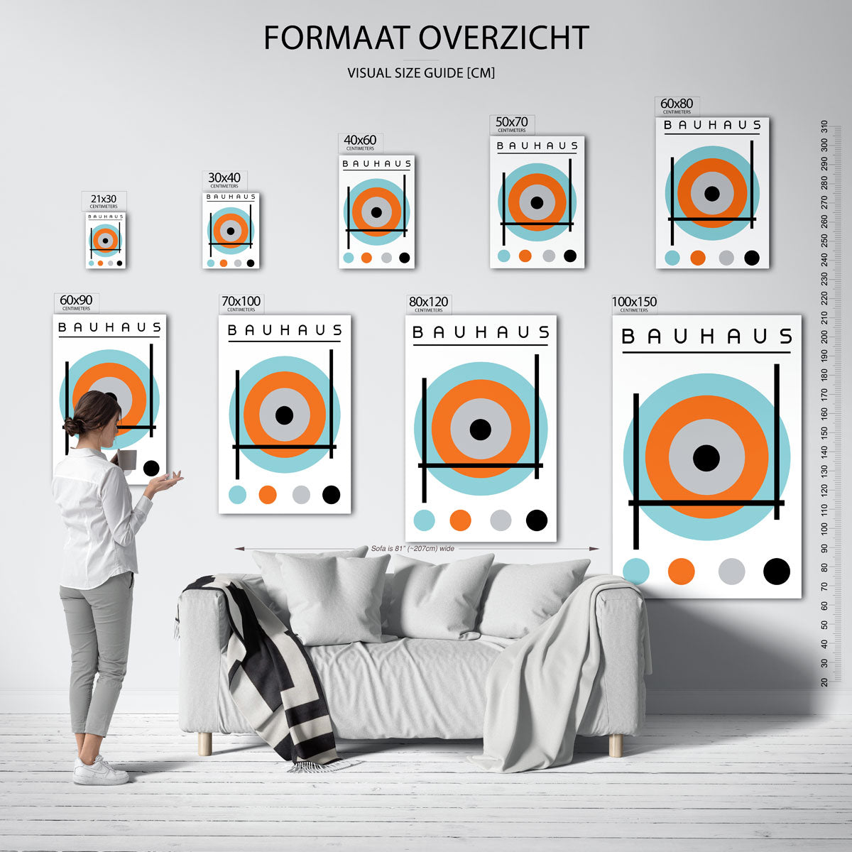 Cirkel en lijnen Poster