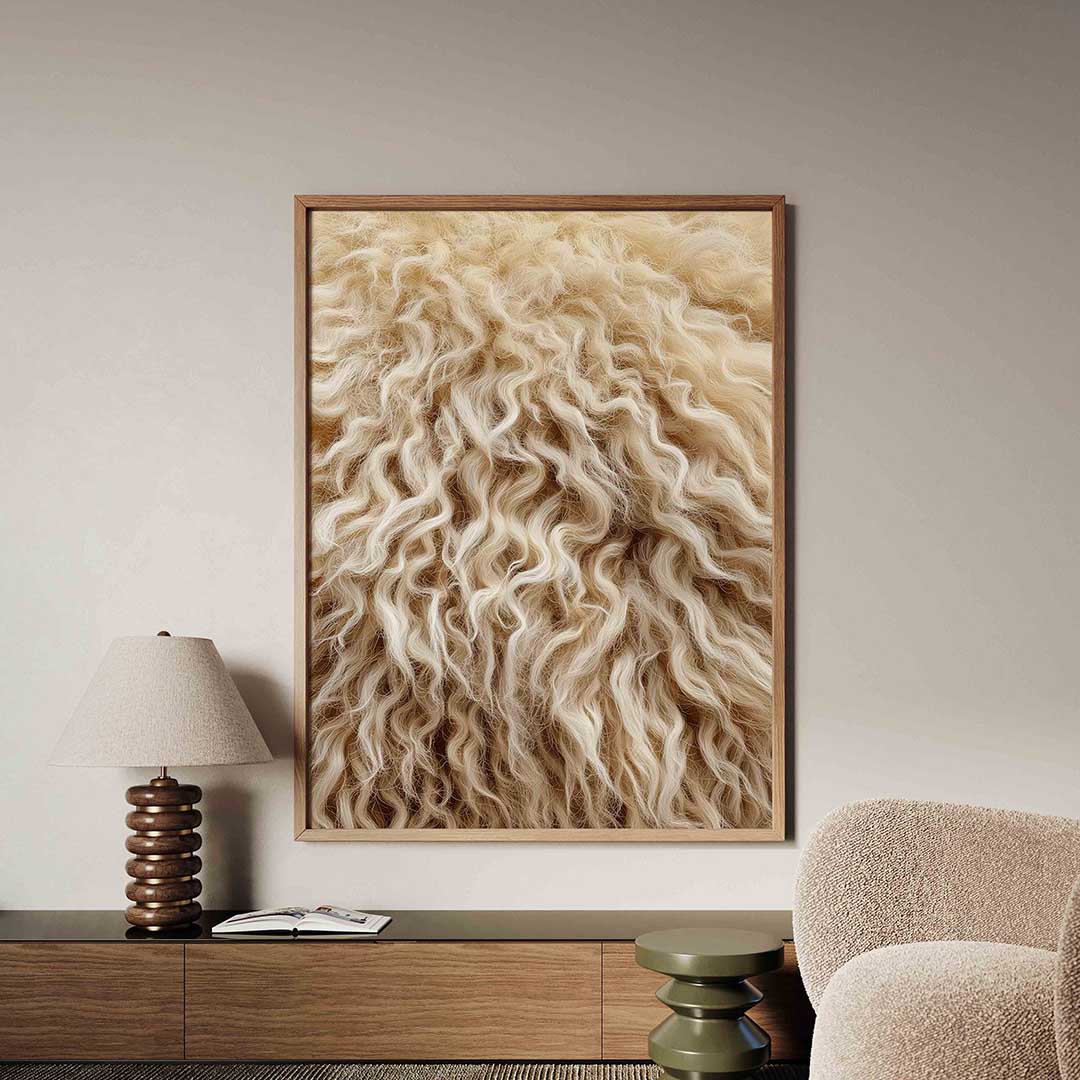 Golvend beige haar Poster