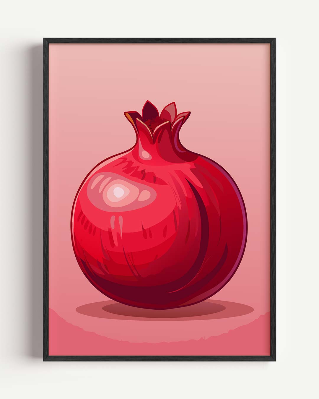 Stijlvolle Granaatappel Illustratie Poster-WallArtistic