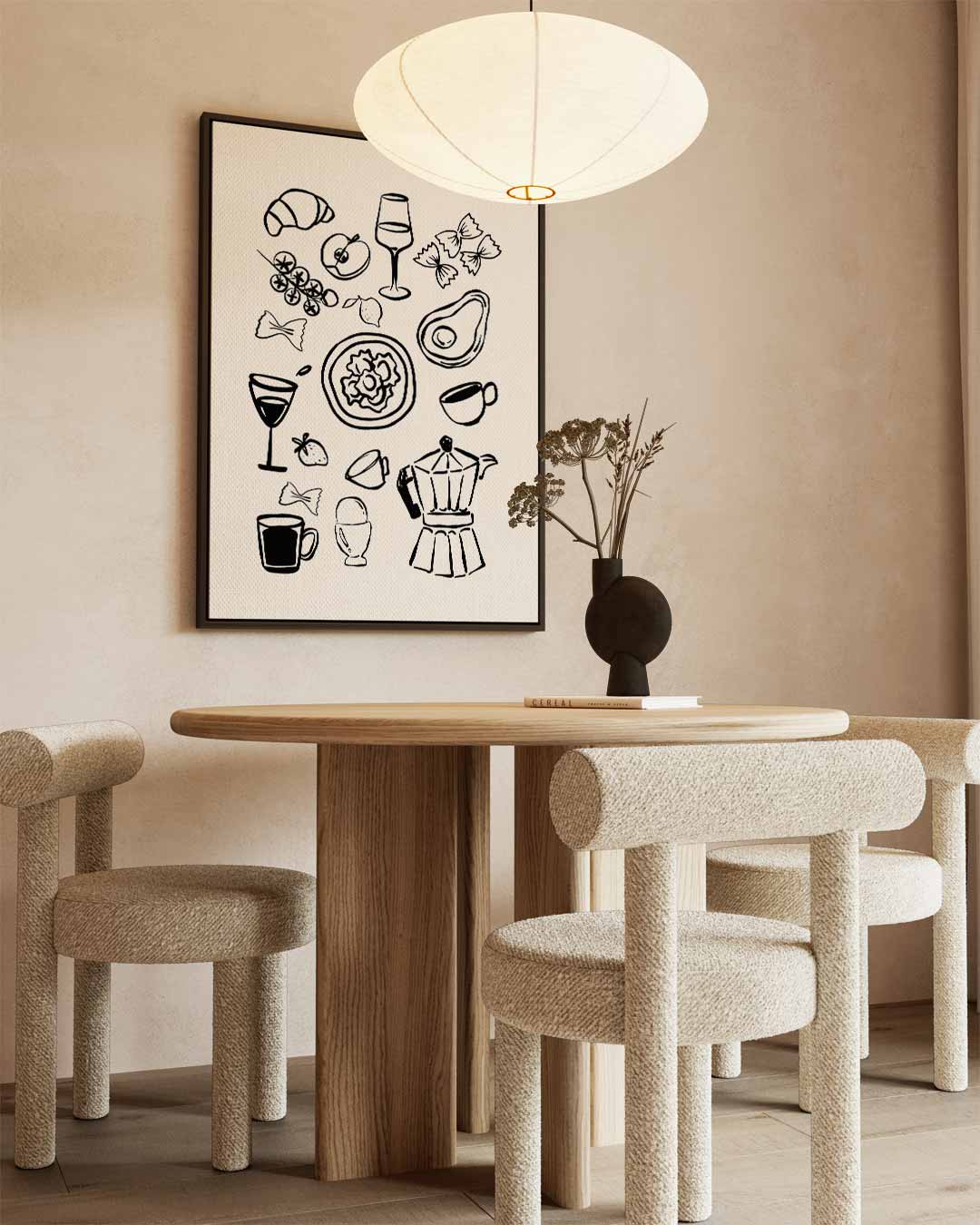 Keukenavontuur Illustratie Kunstwerk-canvas-dibond-plexiglas-wanddecoratie-WallArtistic