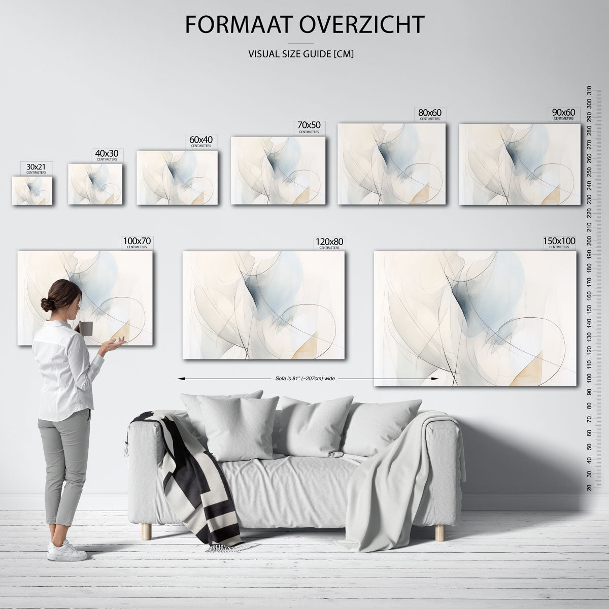 Abstracte lijnen en vormen Poster