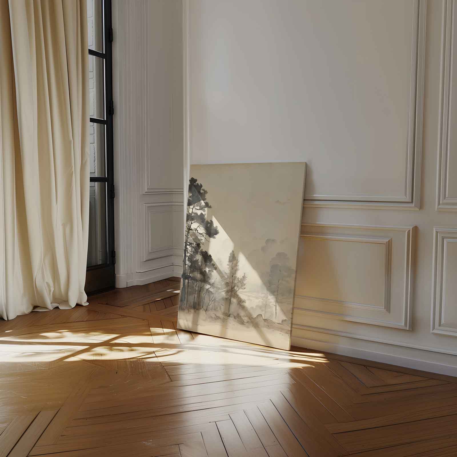 Rustige Bosmist Kunstwerk-canvas-dibond-plexiglas-wanddecoratie-WallArtistic