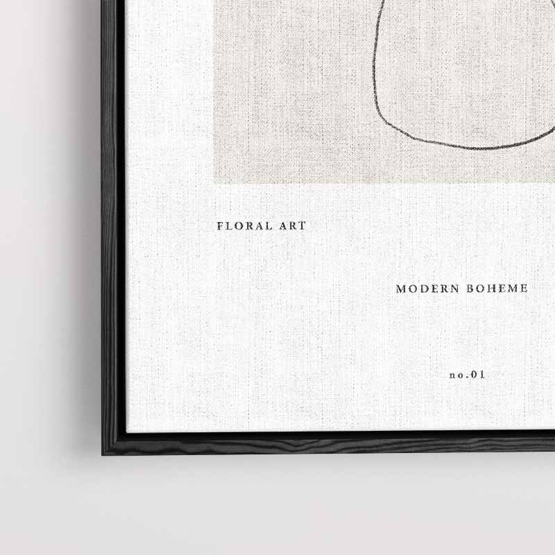 Minimalistische Botanische Vaastekening Kunstwerk-canvas-dibond-plexiglas-wanddecoratie-WallArtistic